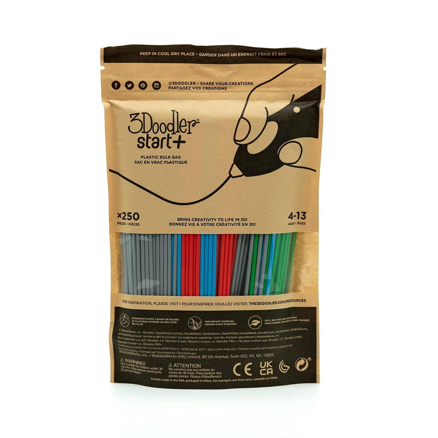 image:image3Doodler Start 3D Printing Filament Refill Bag x250 Strands Over 1250 ft of Extruded Plastic Fire amp IceBag Collection 2