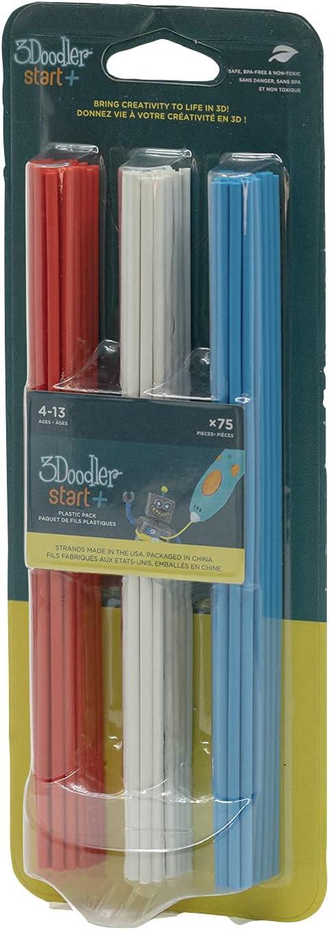 image:image3Doodler Start 3D Printing Filament Refill Blister Pack x75 Strands Over 375 ft of Extruded Plastic Stars amp Stripes