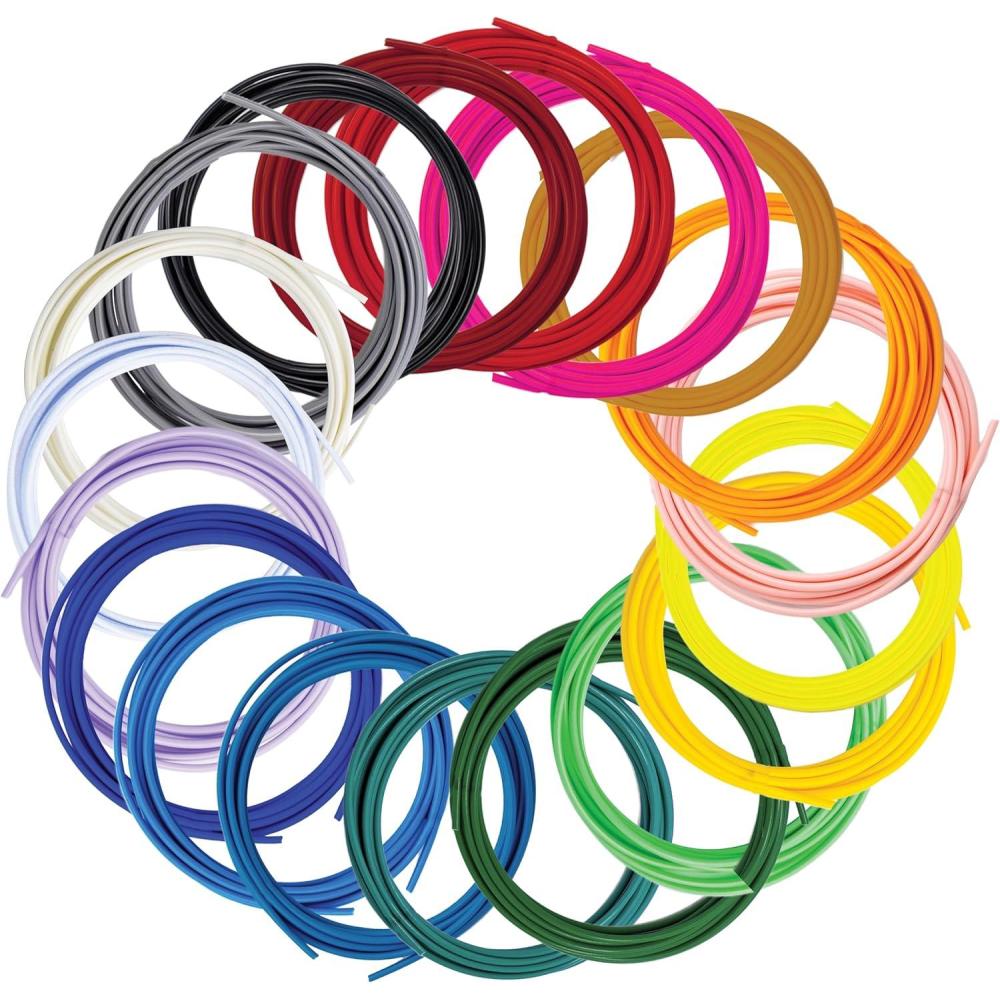 image:image3D Pen Extra Refill Filament Box 20 Colors 16 Feet Per Color 175mm PLA Works with 3DOODLER Flow SCRIB3D PIKA3D MYNT3D and Most Other 3D Printing pens